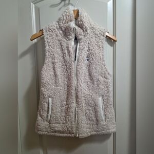 Southern Shirt Co. Cream Sherpa Vest, Size S, Unisex